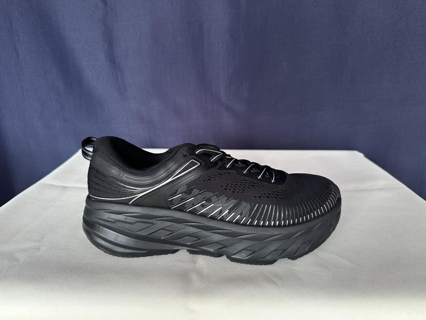 Size 10- Hoka Women Bondi 7 Black Black Running Shoes Sneakers