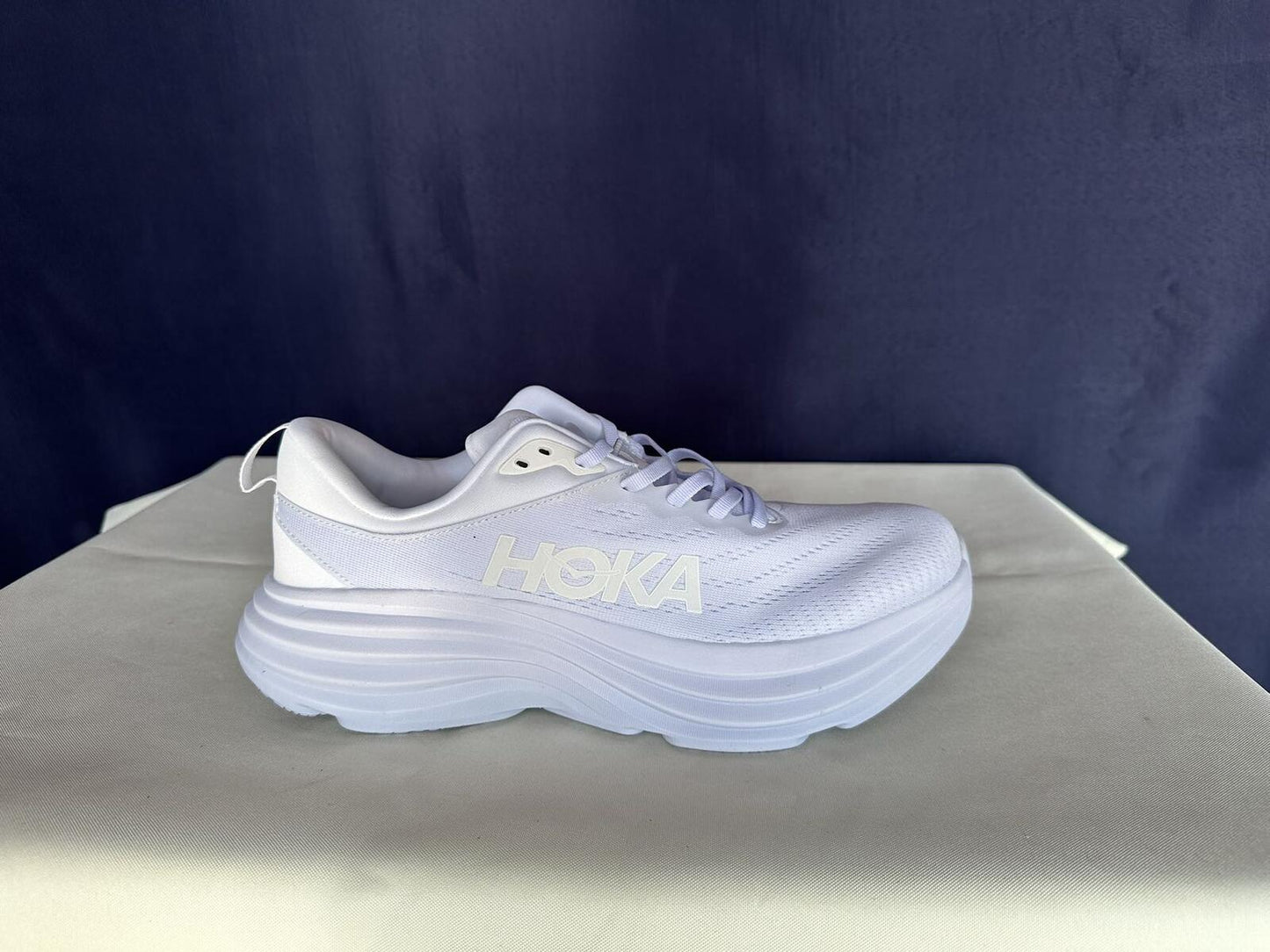 Size 10.5D - Hoka Men Bondi 8 White/White Mens Sneakers Shoes