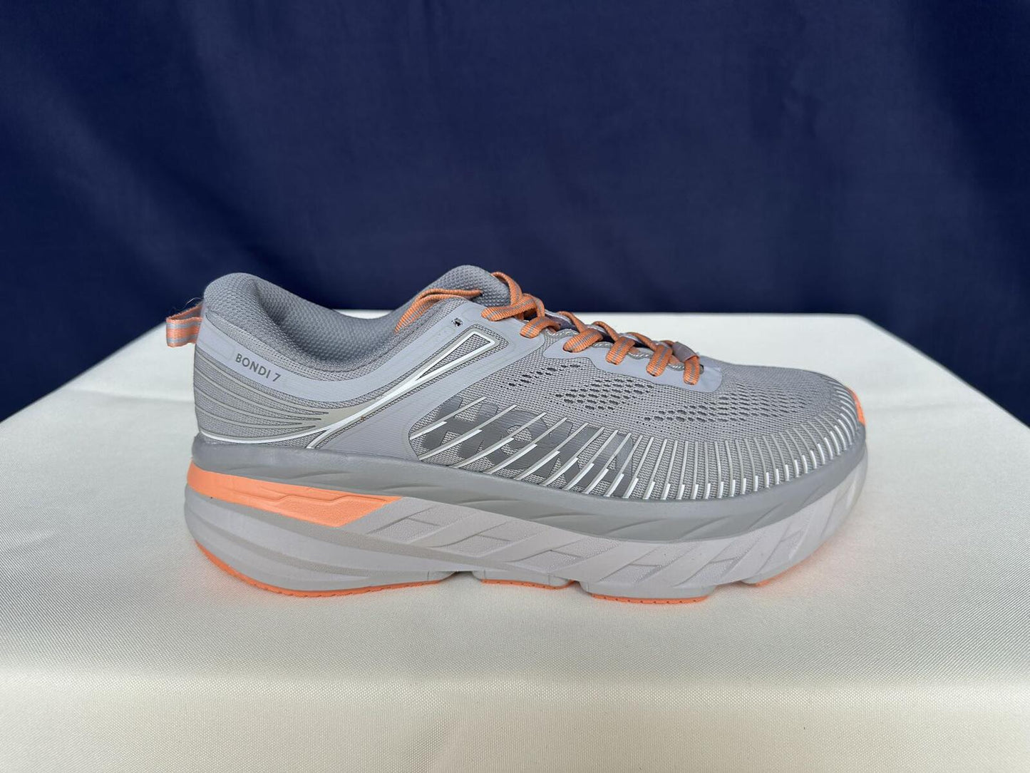 Size 10.5- Hoka Women Bondi 7 Harbor Mist Sharkskin Sneakers