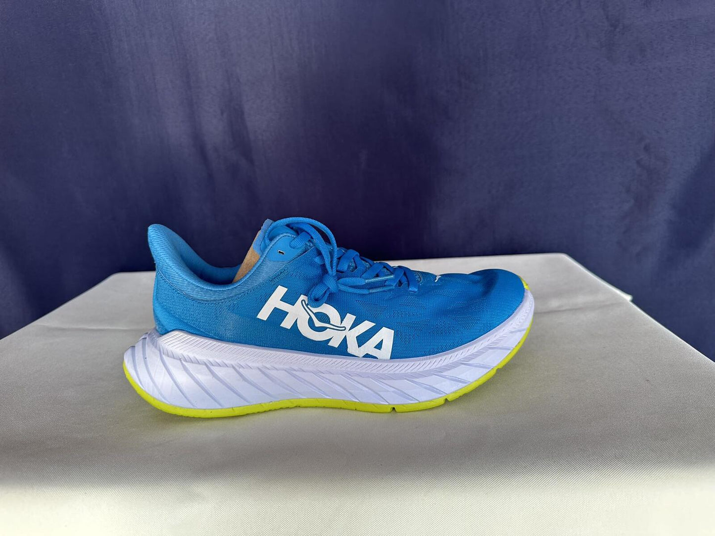 Size 9.5B - Hoka Women Carbon X 2 Diva Blue/Cirtus Sneakers Shoes