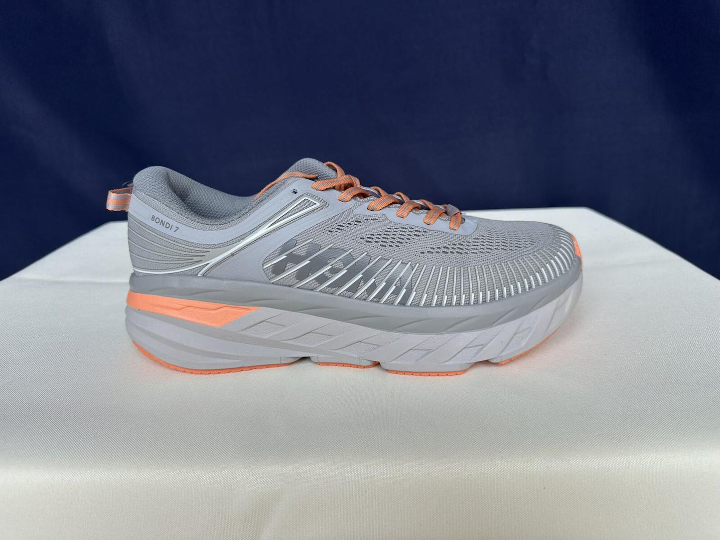Size 10.5- Hoka Women Bondi 7 Harbor Mist Sharkskin Sneakers