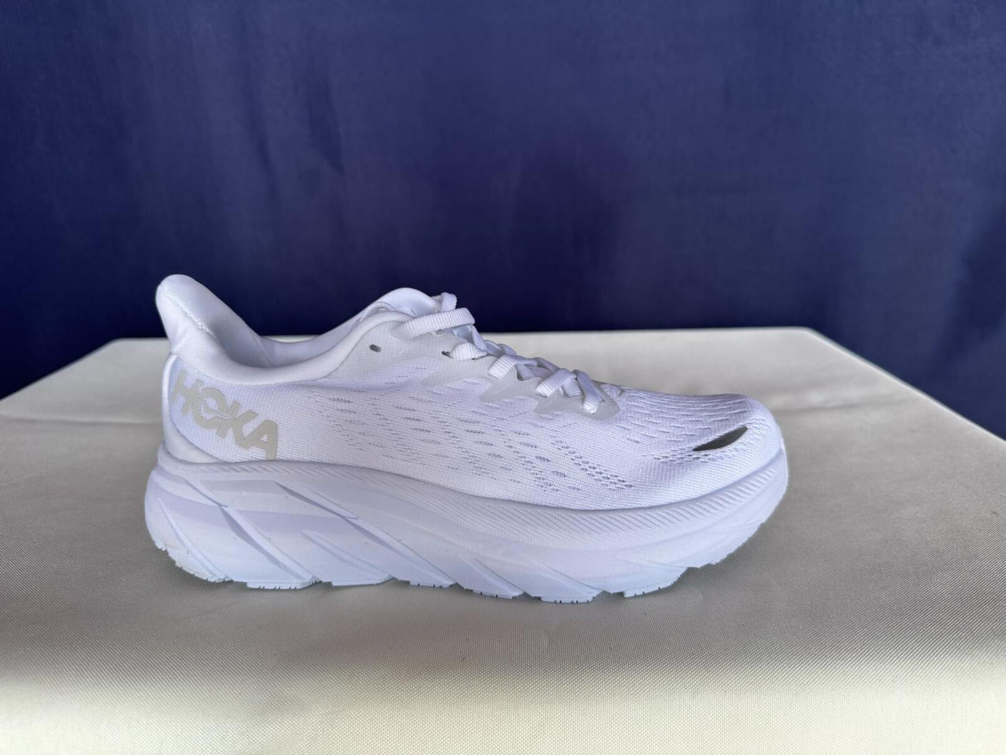 Size 6B - Hoka Women Clifton 8 White/White Run Sneakers Shoes