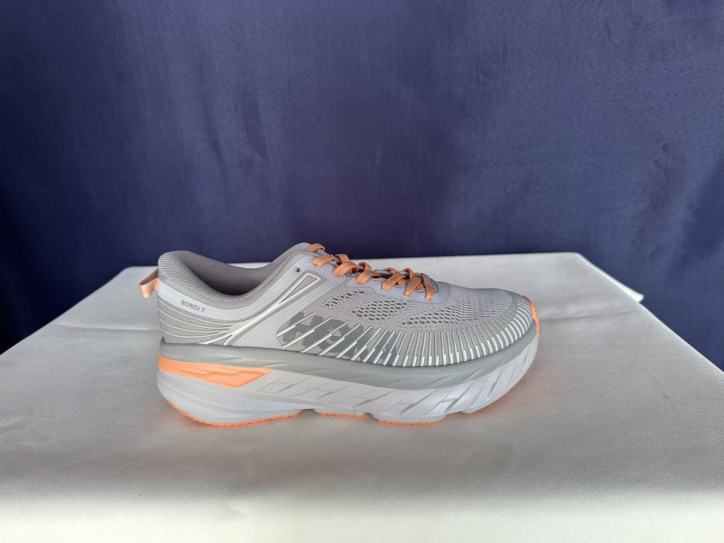 Size 9.5 - Hoka Women Bondi 7 Harbor Mist Sharkskin Sneakers