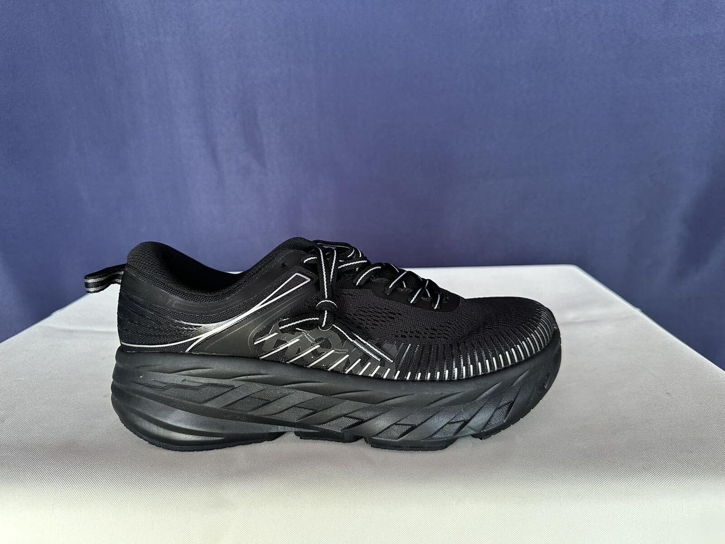 Size 10 - Hoka Women Bondi 7 Black Black Running Shoes Sneakers
