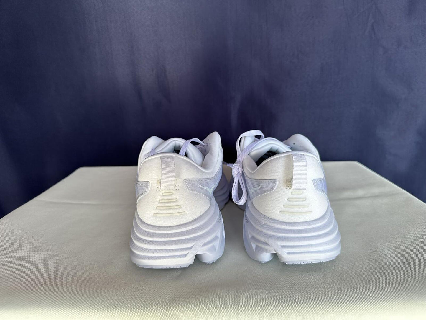 Size 10D - Hoka Men Bondi 8 White/White Mens Sneakers Shoes
