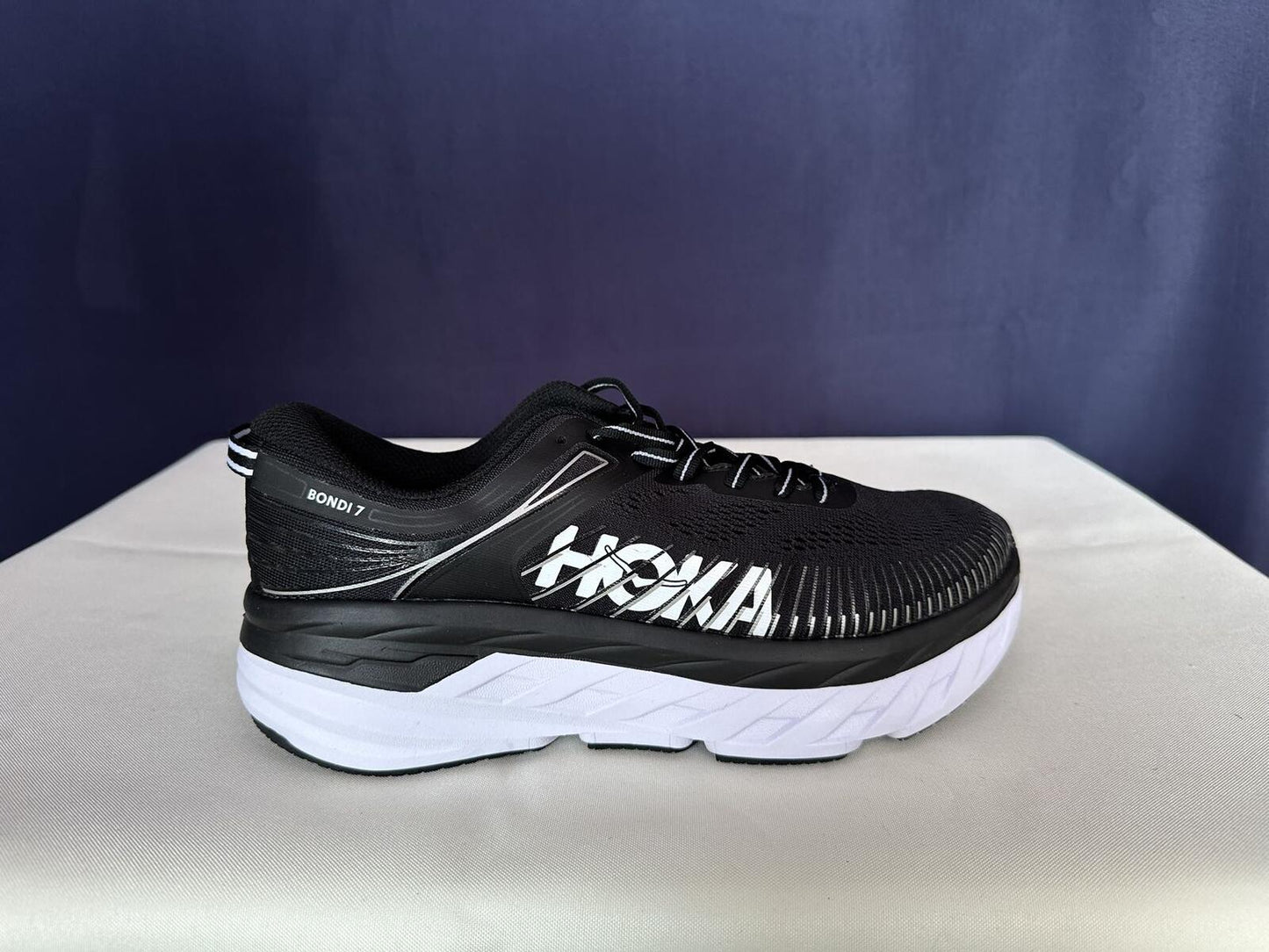Size 8.5 - Hoka Women Bondi 7 Black White Running Shoes Sneaker