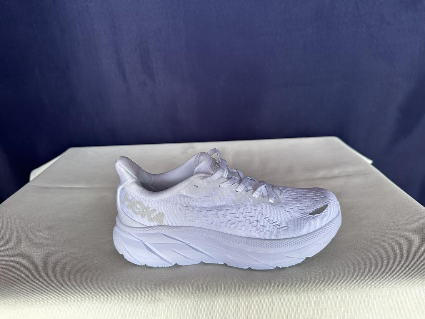Size 6B - Hoka Women Clifton 8 White/White Run Sneakers Shoes