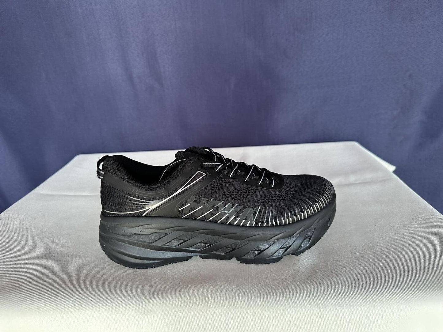 Size 8 - Hoka Women Bondi 7 Black Black Running Shoes Sneakers