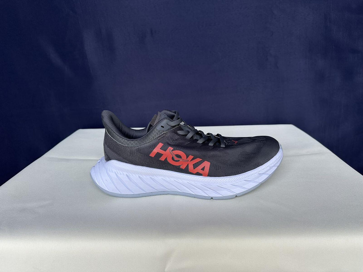 Size 10D- Hoka Men Carbon X 2 Dark Shadow Fiesta Sneakers