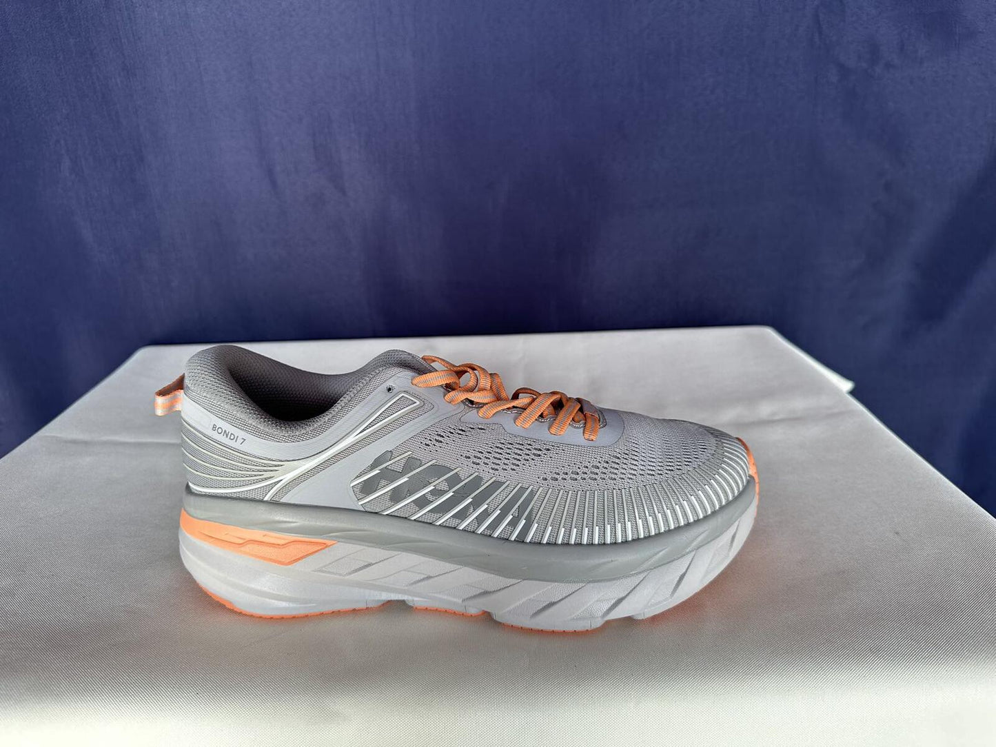 Size 9.5 - Hoka Women Bondi 7 Harbor Mist Sharkskin Sneakers