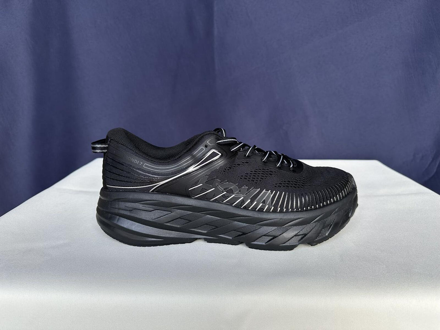 Size 11- Hoka Women Bondi 7 Black Black Running Shoes Sneakers