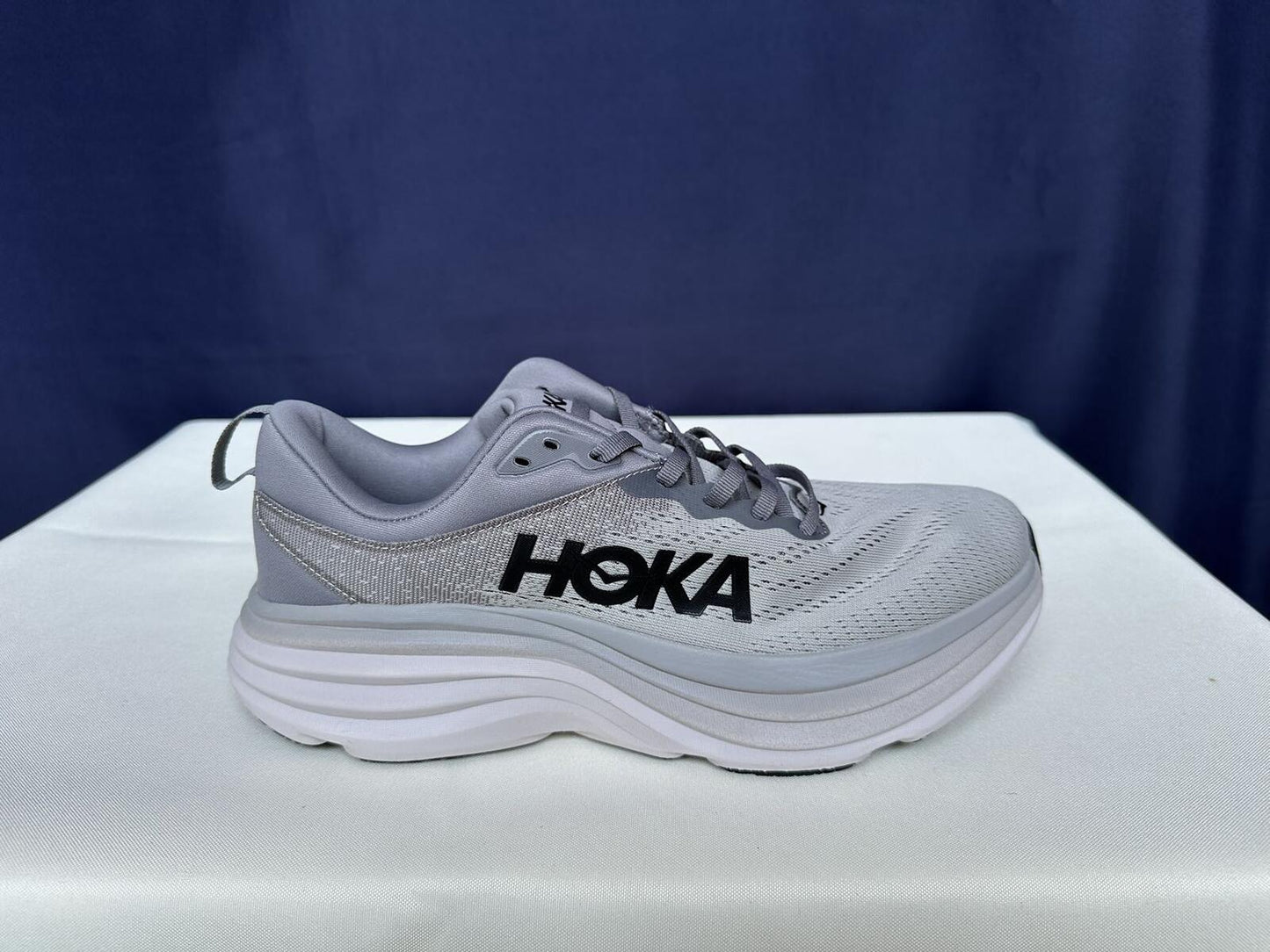 Size 9.5D - Hoka Men Bondi 8 Sharkskin Harbor Mist Sneakers
