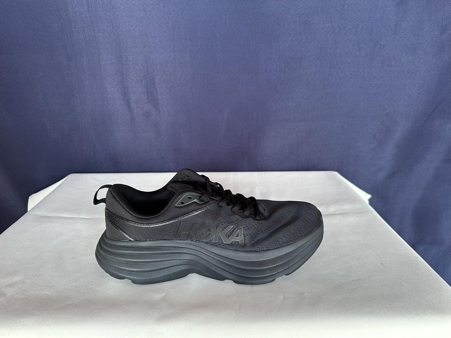 Size 10.5B - Hoka Women Bondi 8 Black Running Shoes Sneakers