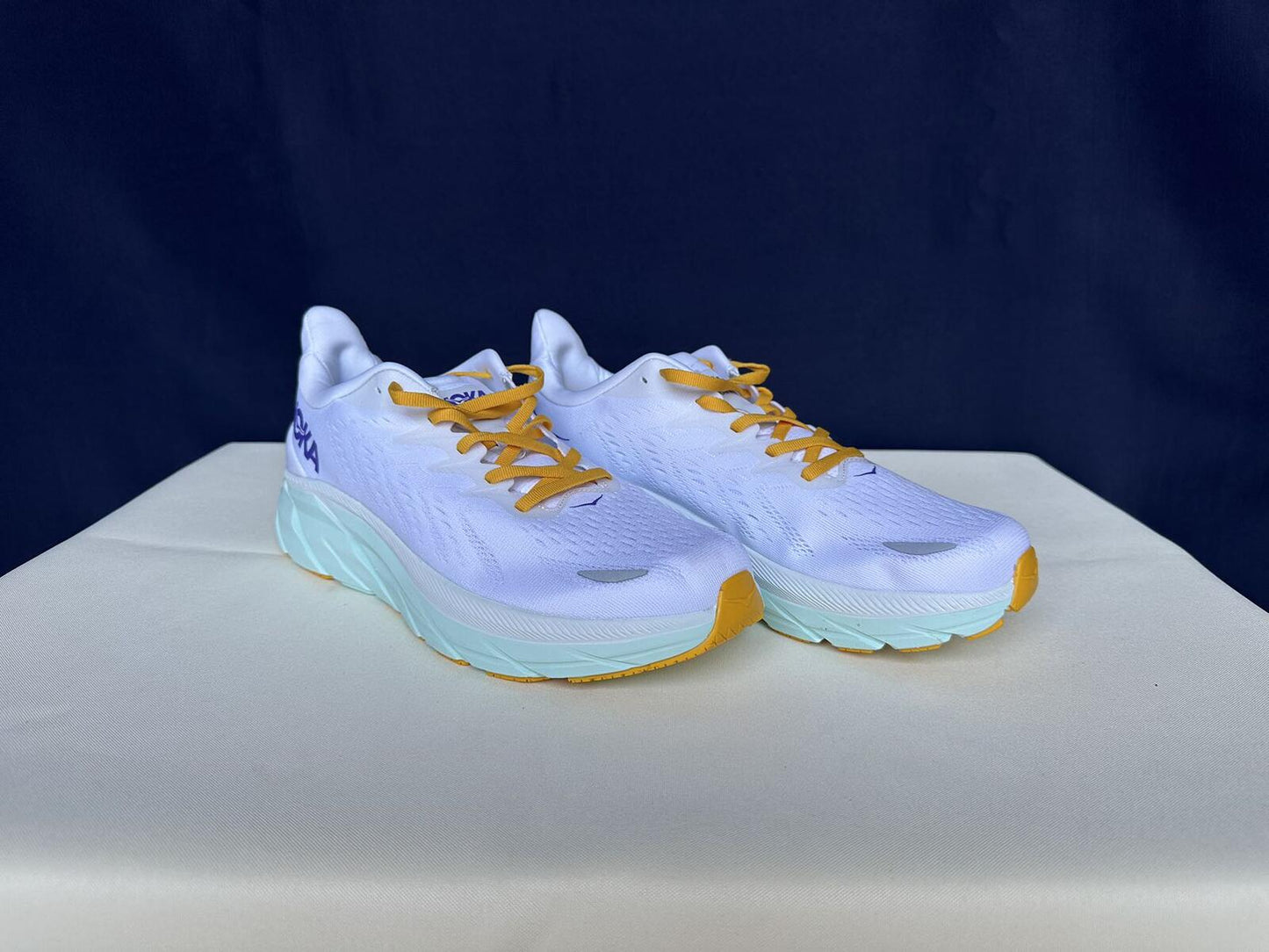 Size 10.5B- Hoka Women Clifton 8 Blanc De Blanc Women Sneakers Shoes