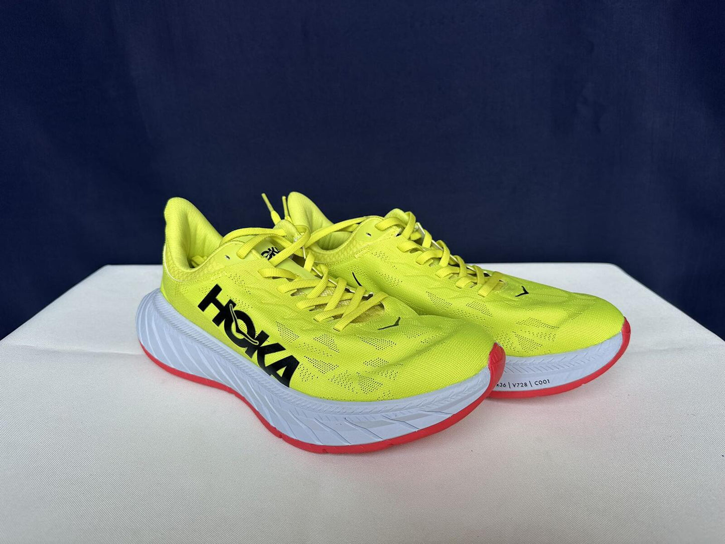 Size 8.5D-Hoka Men Carbon X 2 Evening Primrose Fiesta Sneakers