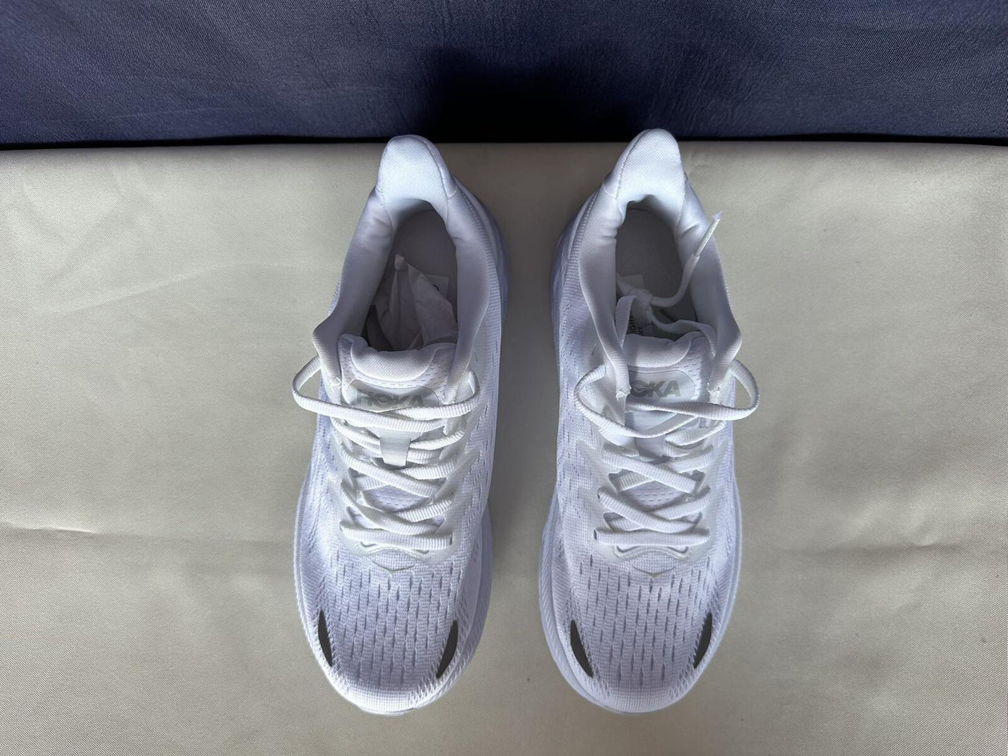 Size 6B - Hoka Women Clifton 8 White/White Run Sneakers Shoes