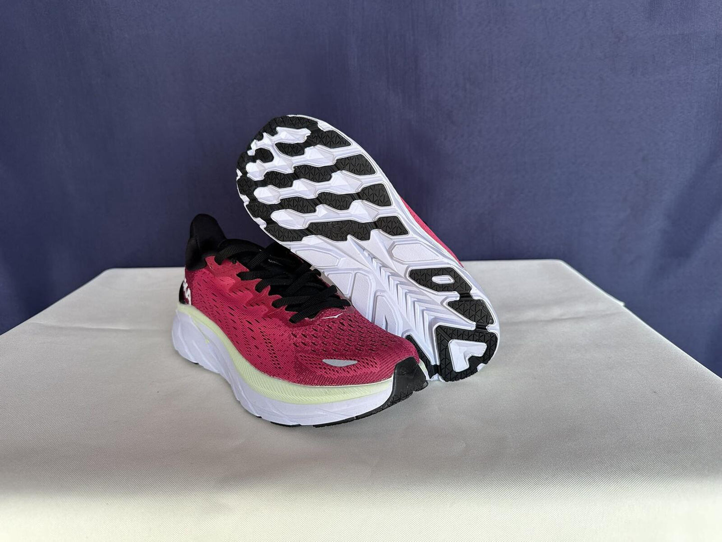 Size 6.5B - Hoka Women Bondi 8 Blue Graphite Ibis Rose Sneakers