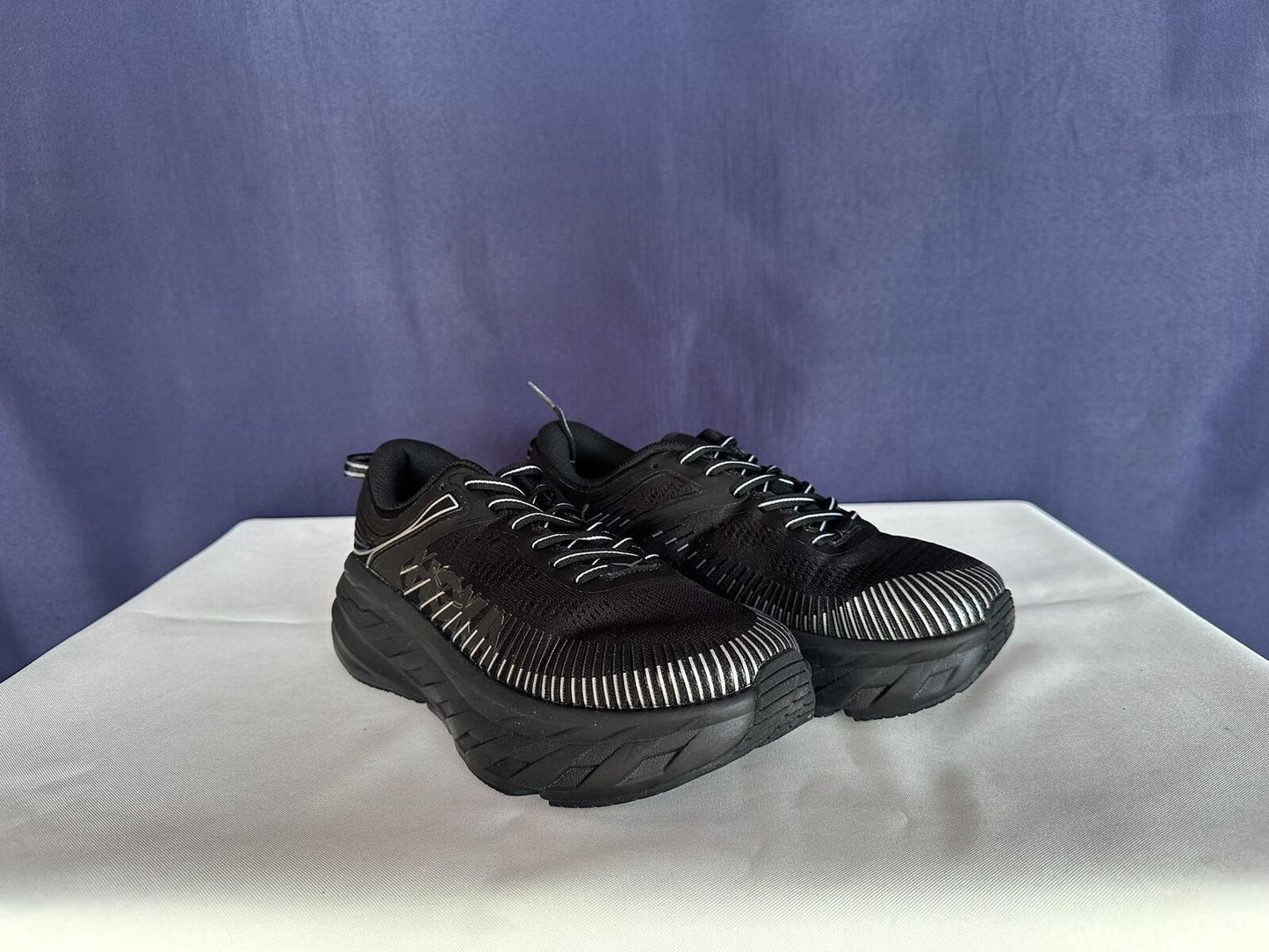 Size 8 - Hoka Women Bondi 7 Black Black Running Shoes Sneakers