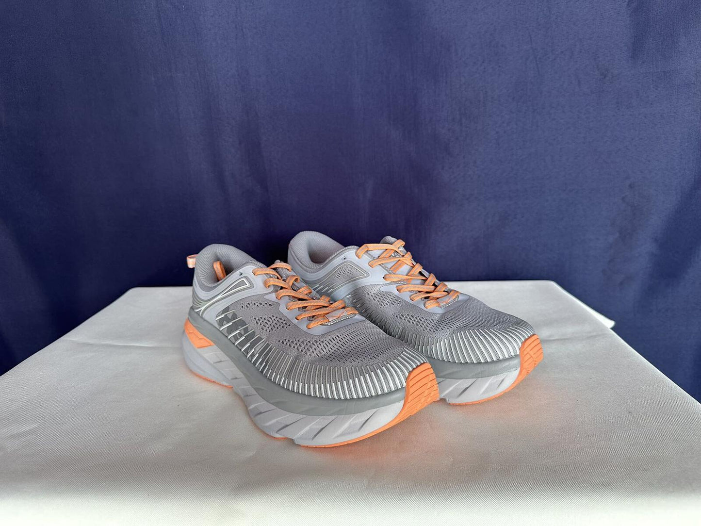 Size 9.5 - Hoka Women Bondi 7 Harbor Mist Sharkskin Sneakers