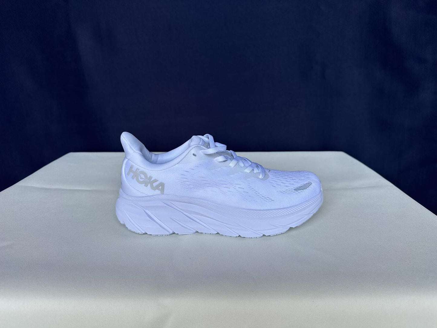 Size 6B- Hoka Women Clifton 8 White/White Run Sneakers Shoes