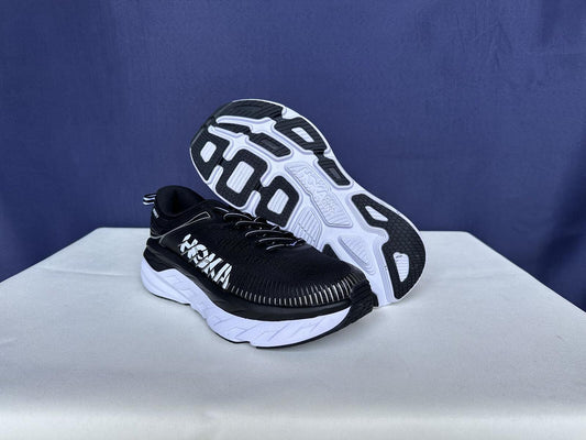 Size 8.5 - Hoka Women Bondi 7 Black White Running Shoes Sneaker