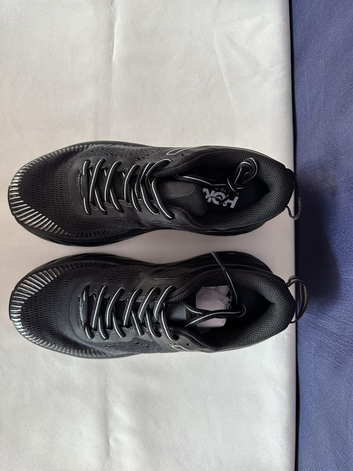 Size 8 - Hoka Women Bondi 7 Black Black Running Shoes Sneakers