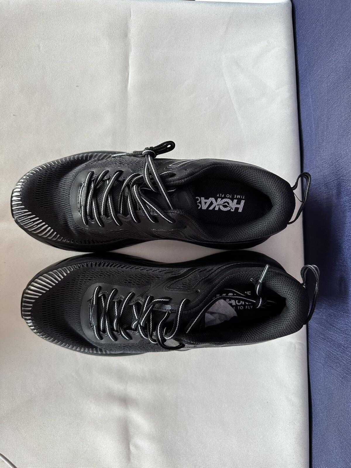 Size 10 - Hoka Women Bondi 7 Black Black Running Shoes Sneakers