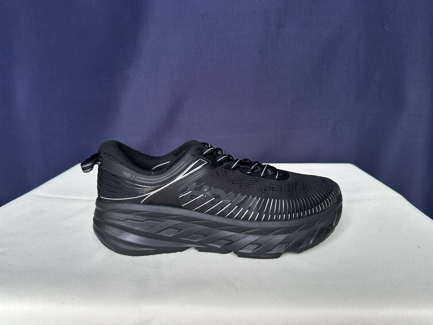 Size 10 - Hoka Women Bondi 7 Black Black Running Shoes Sneakers