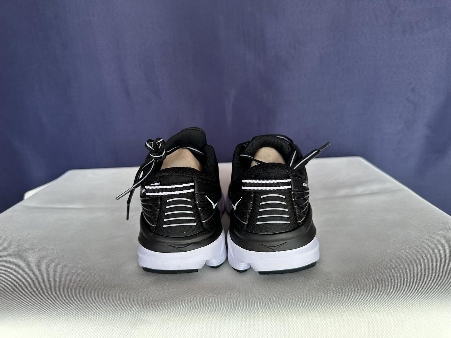 Size 6 - Hoka Women Bondi 7 Black White Running Shoes Sneaker