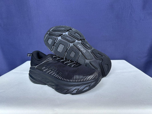 Size 9.5- Hoka Women Bondi 7 Black Black Running Shoes Sneakers