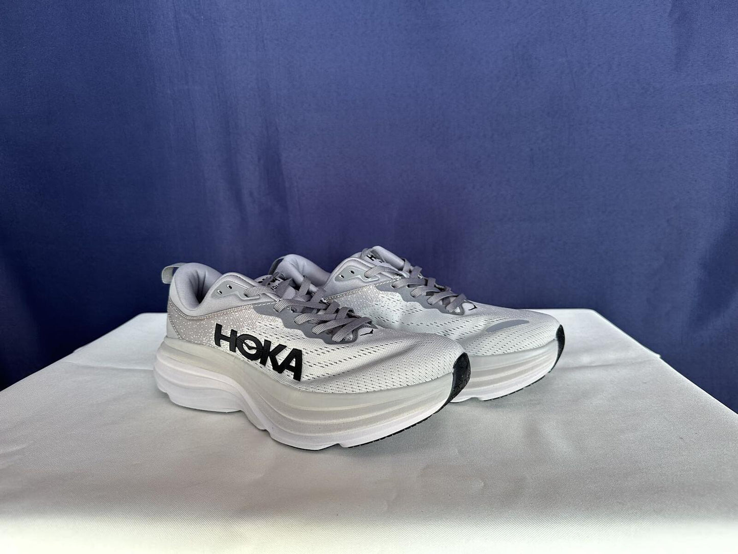 Size 8.5D - Hoka Men Bondi 8 Sharkskin Harbor Mist Sneakers