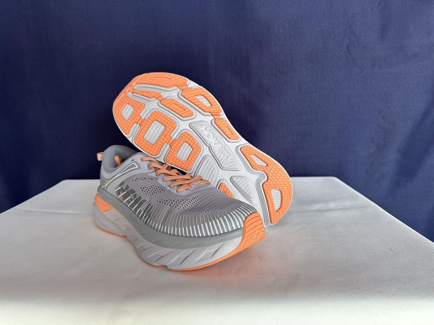 Size 9.5 - Hoka Women Bondi 7 Harbor Mist Sharkskin Sneakers