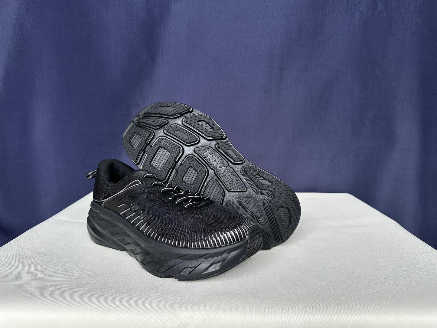 Size 10 - Hoka Women Bondi 7 Black Black Running Shoes Sneakers