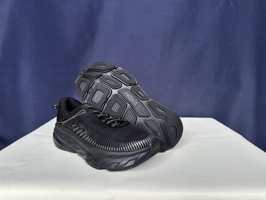 Size 10 - Hoka Women Bondi 7 Black Black Running Shoes Sneakers