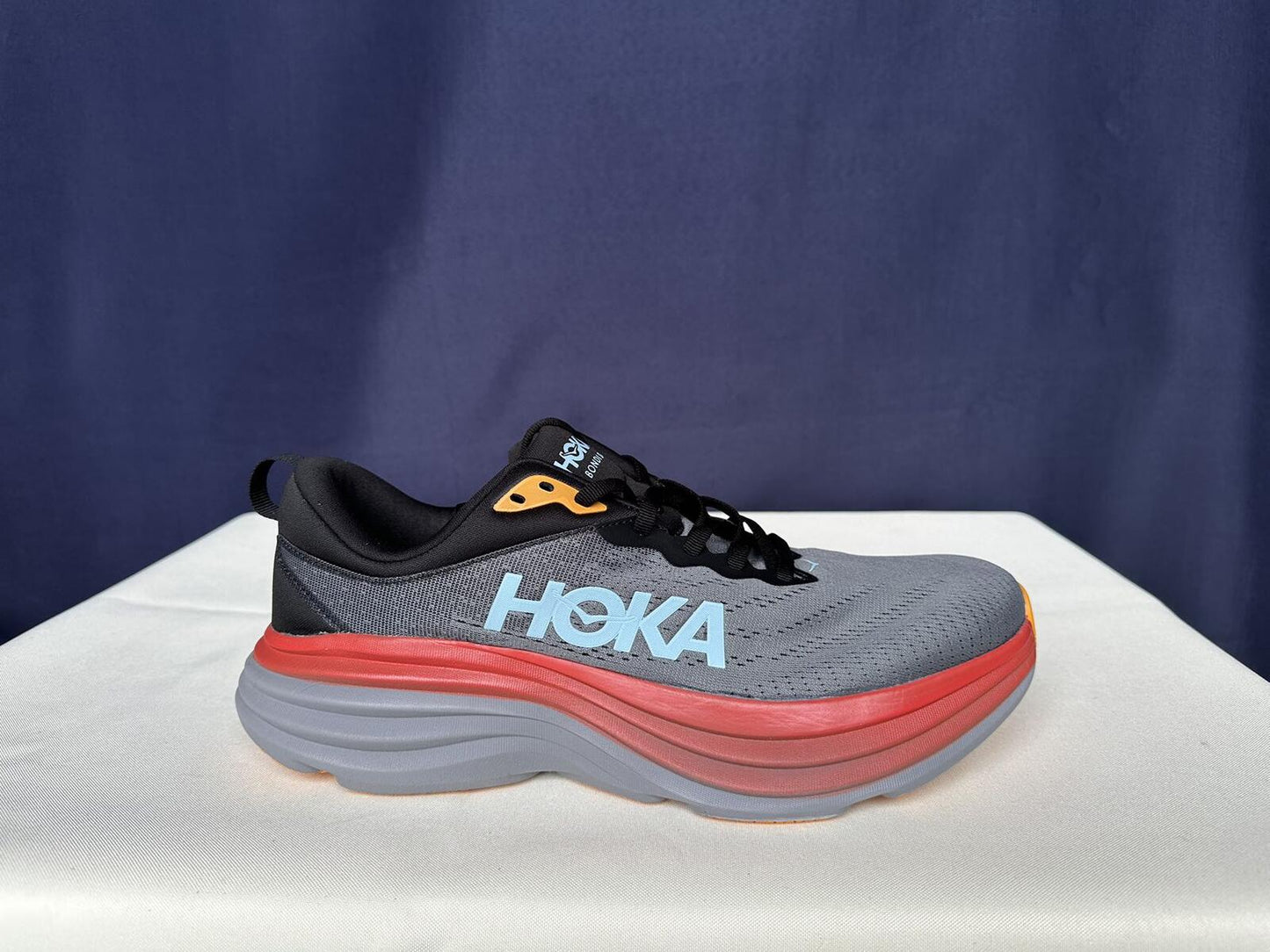 Size 11D - Hoka Men Bondi 8 Anthracite/Castlerock Sneakers