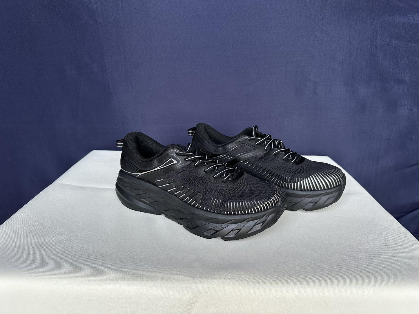 Size 11- Hoka Women Bondi 7 Black Black Running Shoes Sneakers