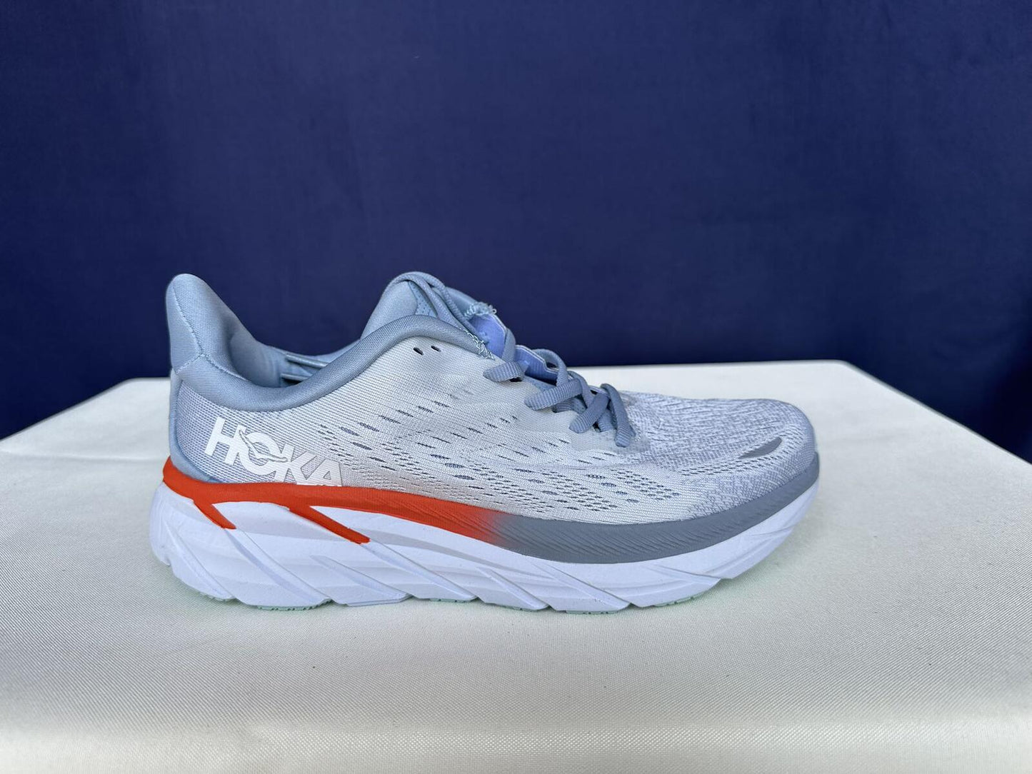 Size 8B - Hoka Women Clifton 8 Blue Fog/Plein Air Sneakers
