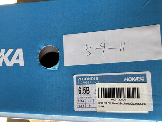 Size 6.5B - Hoka Women Bondi 8 Impala/Cyclamen Sneakers