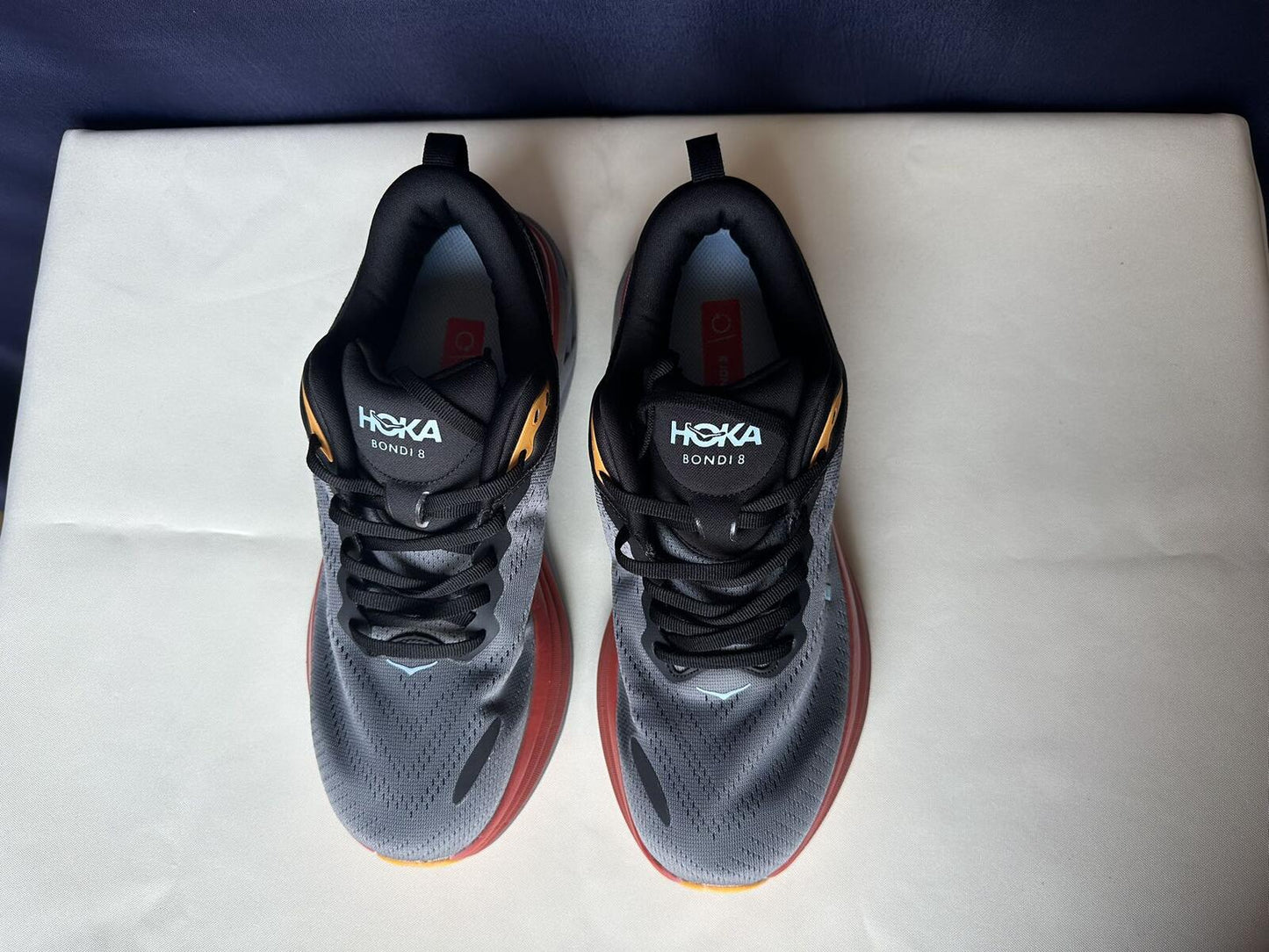 Size 8.5D- Hoka Men Bondi 8 Anthracite/Castlerock Sneakers