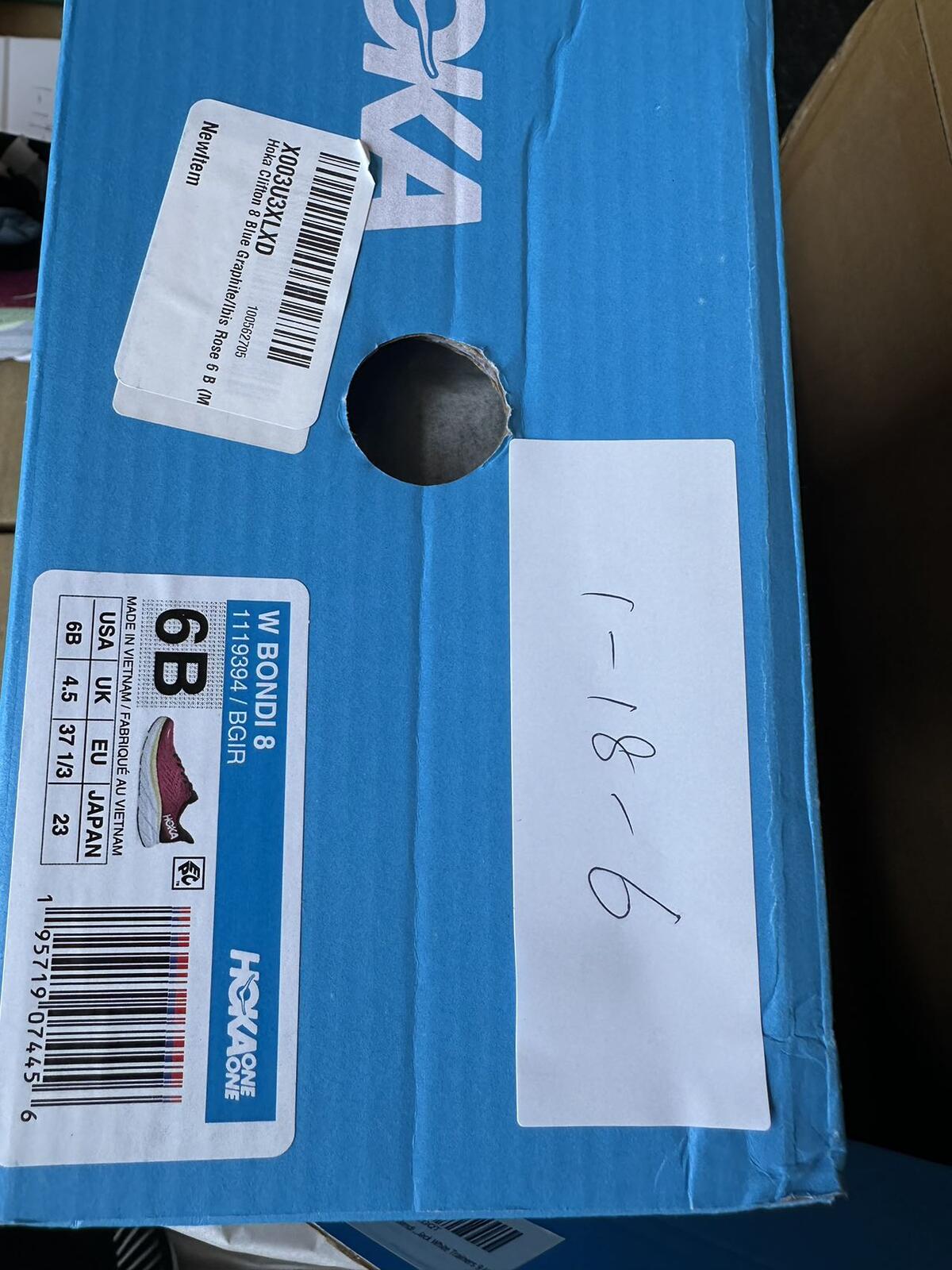 Size 6B- Hoka Women Bondi 8 Ibis Rose Trainer Sneakers Shoes