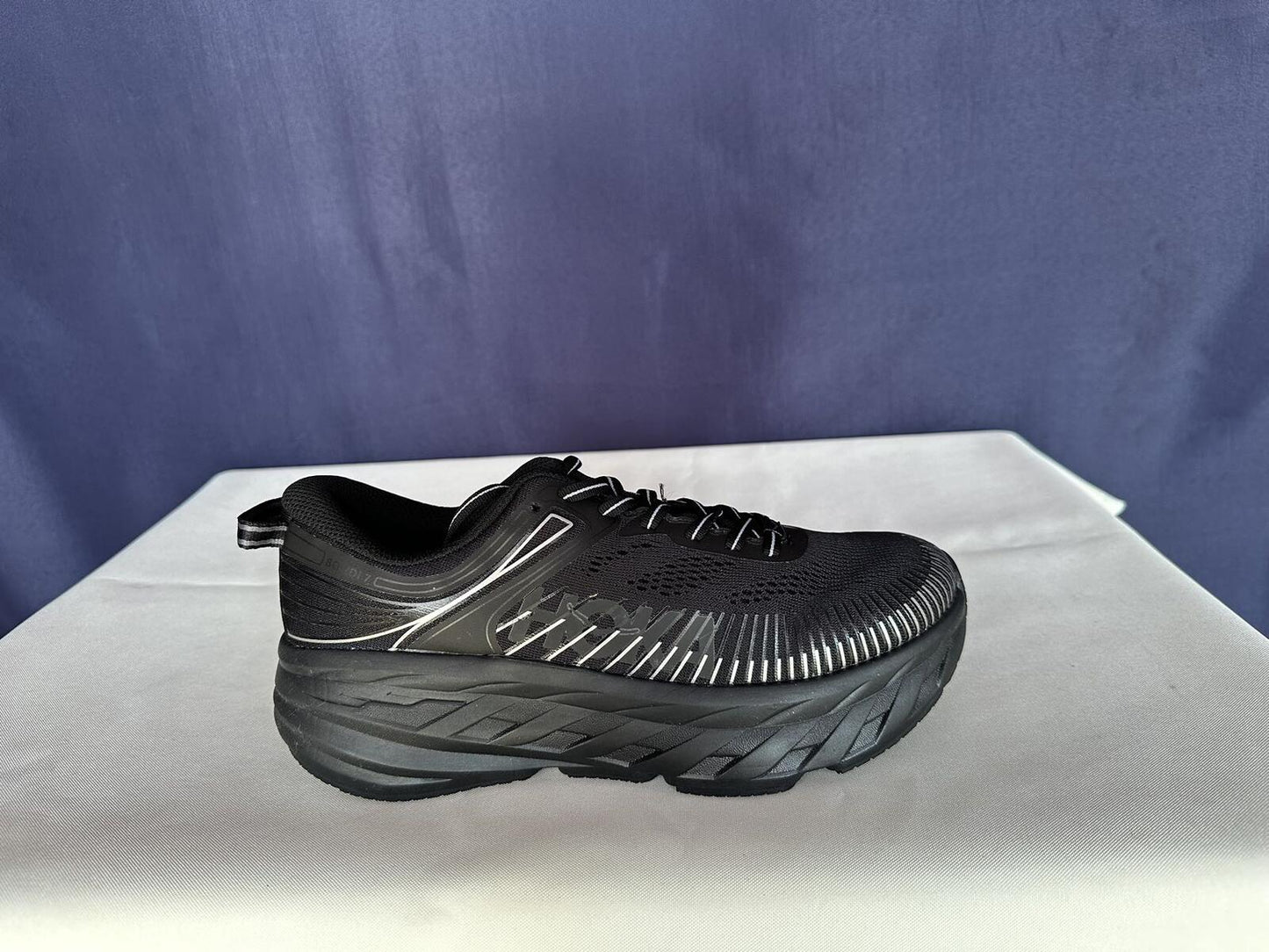 Size 8 - Hoka Women Bondi 7 Black Black Running Shoes Sneakers