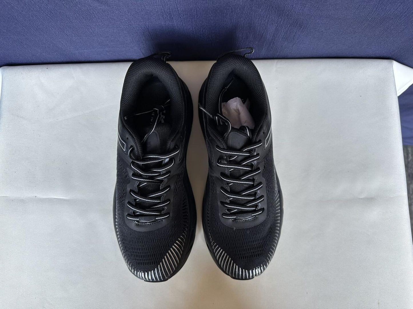 Size 9.5- Hoka Women Bondi 7 Black Black Running Shoes Sneakers
