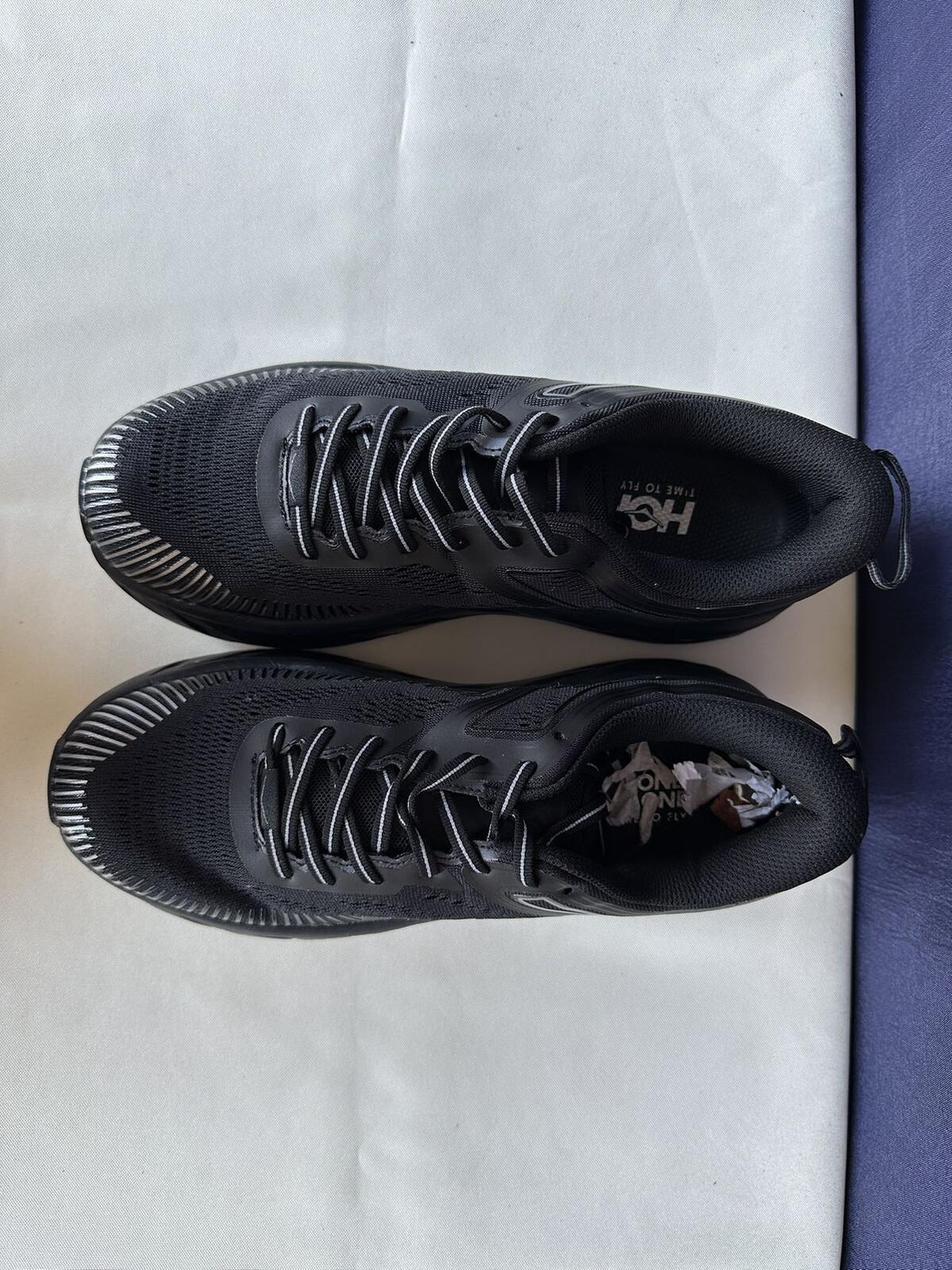 Size 9.5- Hoka Women Bondi 7 Black Black Running Shoes Sneakers