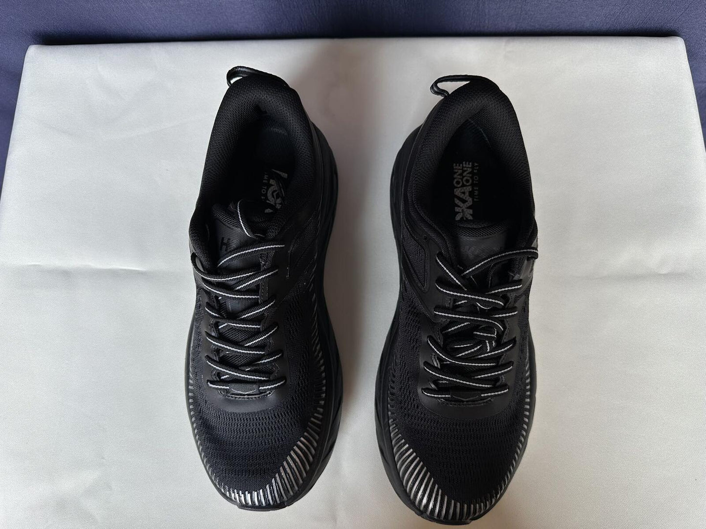 Size 11- Hoka Women Bondi 7 Black Black Running Shoes Sneakers