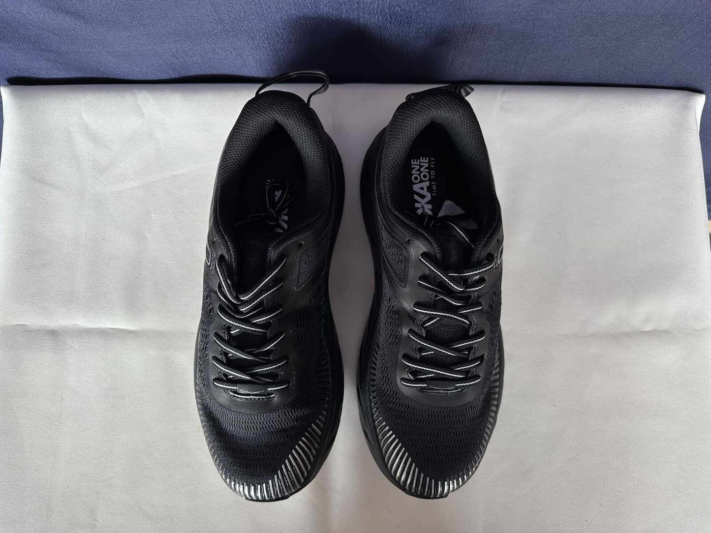 Size 10- Hoka Women Bondi 7 Black Black Running Shoes Sneakers