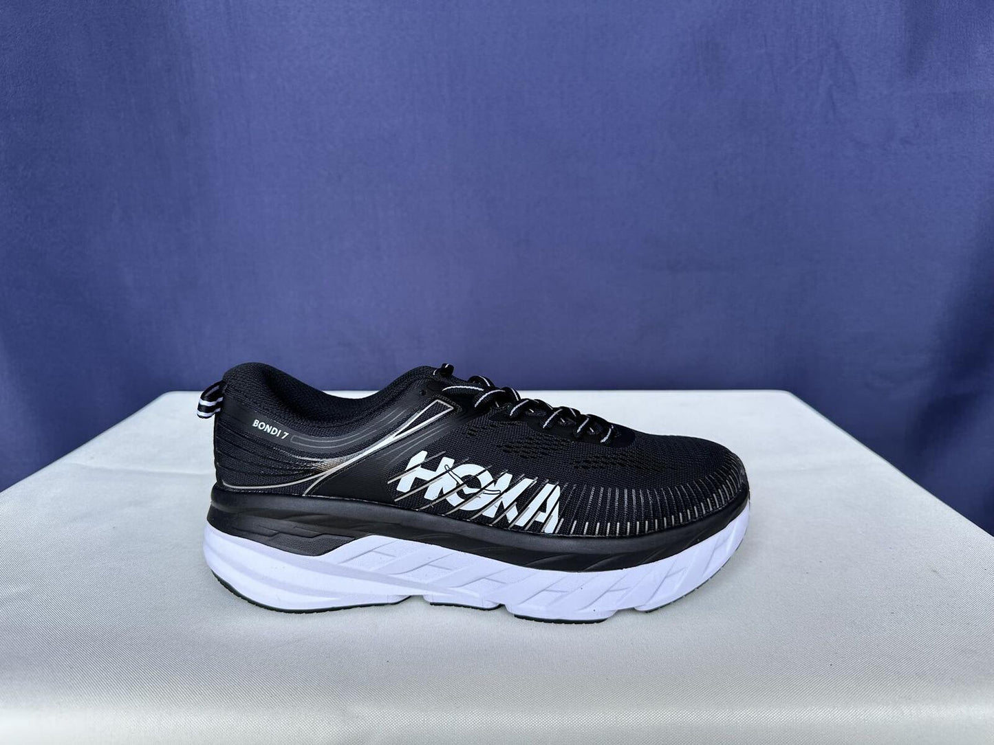 Size 8.5 - Hoka Women Bondi 7 Black White Running Shoes Sneaker