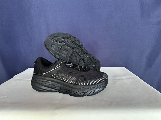 Size 10 - Hoka Women Bondi 7 Black Black Running Shoes Sneakers