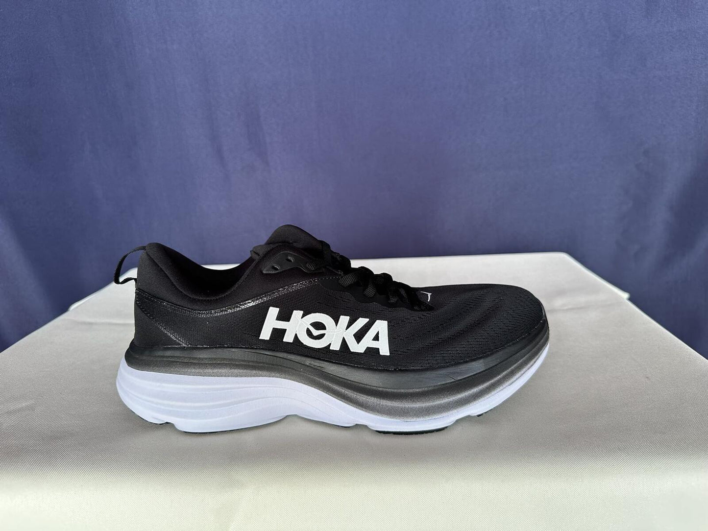 Size 11B - Hoka Women Bondi 8 Black/White Womens Sneakers Shoes
