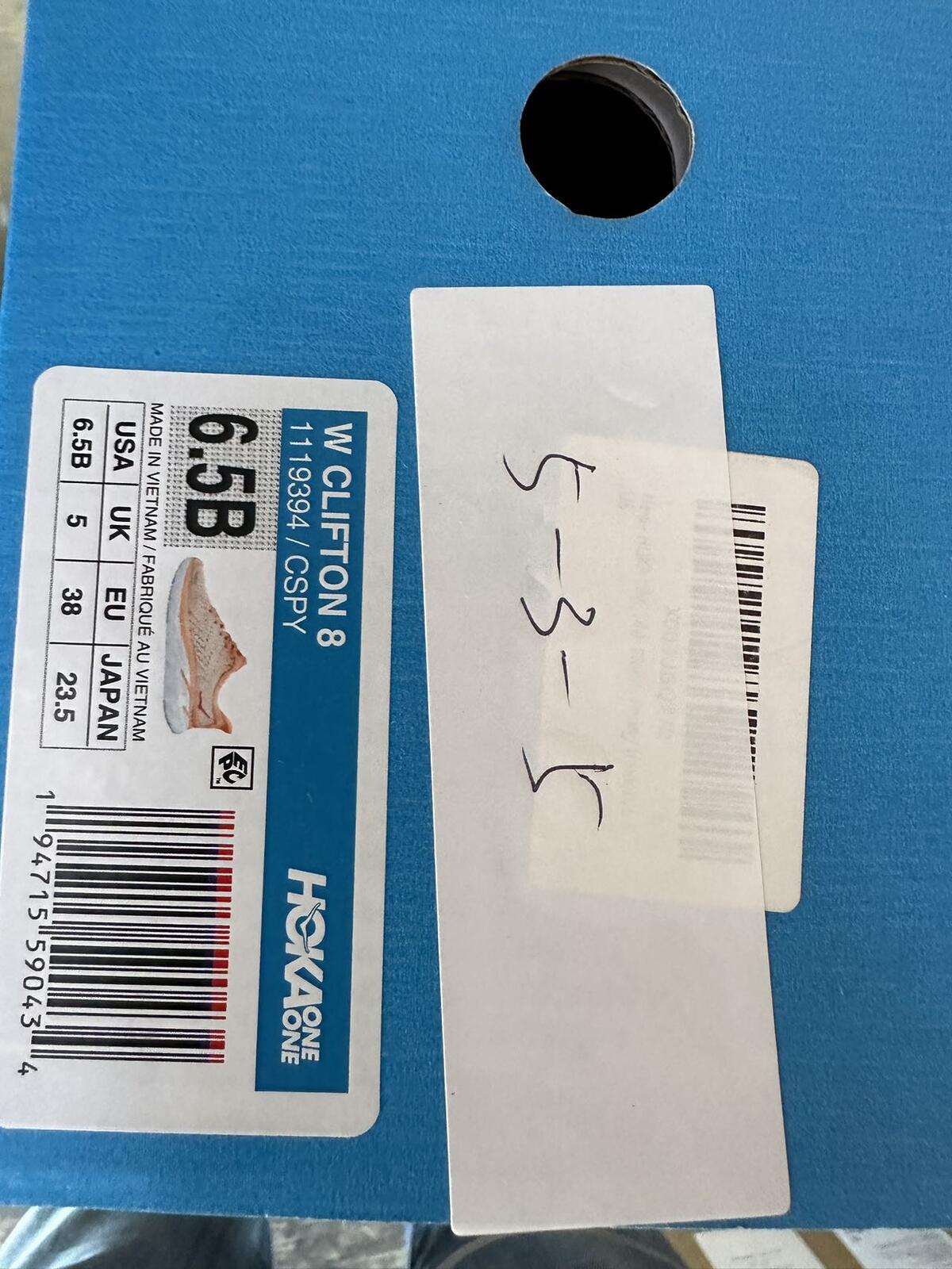 Size 6.5B - Hoka Women Clifton 8 Cantaloupe/Silver Peony Run Sneakers Shoes