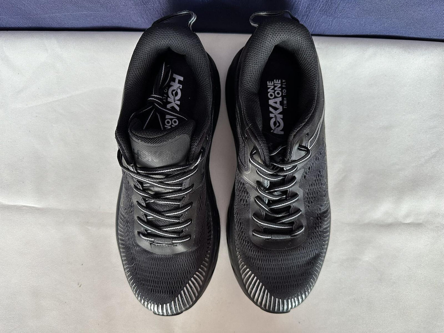 Size 8.5 - Hoka Men Bondi 7 Black Black Running Shoes Sneakers
